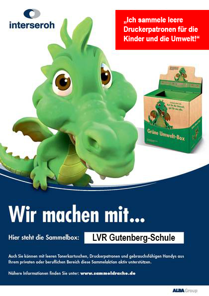 Recycling Sammelaktion der LVR-GUTENBERG-SCHULE
